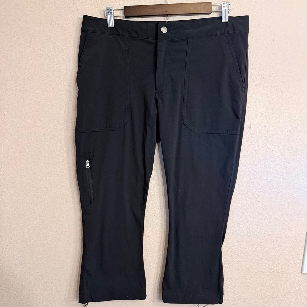 Columbia Saturday Trail II Knee Pants Black Hiking Capri Women Size 10 XK0732